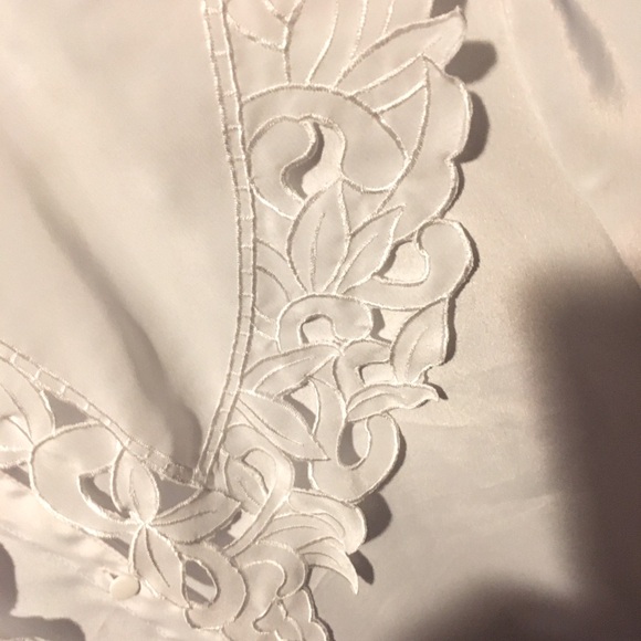 Kathy Che White Feminine Blouse Sz 16P - Picture 4 of 8